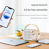 Portable Retro Bluetooth 5.0 Speaker - HIFI Sound, Multi-Function with TF Card, USB & AUX Input(Green) - Front View