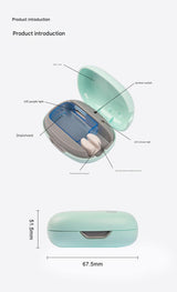 Portable UVC Toothbrush Sterilizer Case - 5-Minute Automatic Sanitizer, USB-C Rechargeable(white) - 45-Degree Angle