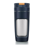 Large 600ML Portable Blender - USB-C Rechargeable Smoothie Maker with 4 Stainless Steel Blades(blue)