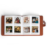 PU Leather Instant Photo Album - Holds 288 Photos, Compatible with Instax Square & Mini Films(black) - Side View