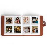 PU Leather Instant Photo Album - Holds 288 Photos, Compatible with Instax Square & Mini Films(pink)
