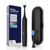 2-in-1 Sonic Electric Toothbrush & Power Flosser Kit - 3 Modes, 31000VPM, IPX7 Waterproof, with Travel Case(black+50pcs dental floss replacement heads)