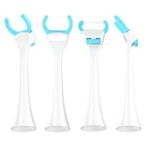 2-in-1 Sonic Electric Toothbrush & Power Flosser Kit - 3 Modes, 31000VPM, IPX7 Waterproof, with Travel Case(black+50pcs dental floss replacement heads) - Front View