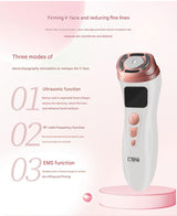 3-in-1 Facial Firming & Anti-Wrinkle Device with HIFU, RF & EMS Technology(black) - 45-Degree Angle