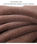Luxury Combed Cotton Towel Collection - Highly Absorbent, Soft & Durable for Bath, Hand, and Face(Dark brown) - Top-Down View