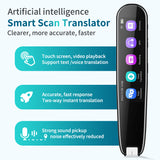 Smart AI Scan & Voice Translator Pen - 112+ Languages, Offline Mode, HD Touchscreen & Dictionary(black) - Side View