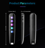 Smart AI Scan & Voice Translator Pen - 112+ Languages, Offline Mode, HD Touchscreen & Dictionary(black)