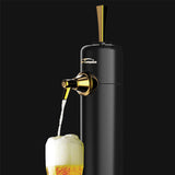 Ultrasonic Beer Foam Creator & Dispenser - Portable Tap for Canned & Bottled Beer with Cooling System(black) - Front View