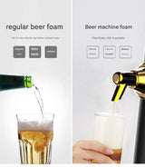 Ultrasonic Beer Foam Creator & Dispenser - Portable Tap for Canned & Bottled Beer with Cooling System(black) - 45-Degree Angle