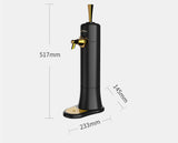 Ultrasonic Beer Foam Creator & Dispenser - Portable Tap for Canned & Bottled Beer with Cooling System(black) - Low Angle