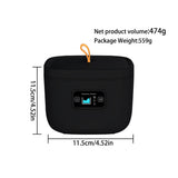 Professional Ultrasonic Cleaner with UV Light - 45000Hz for Dentures, Retainers, Jewelry & More(black) - Rear View