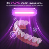 Professional Ultrasonic Cleaner with UV Light - 45000Hz for Dentures, Retainers, Jewelry & More(white) - Low Angle