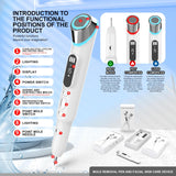 Advanced 3-in-1 Skin Care Device: 15-Level Spot Remover Pen with Hot & Cold Facial Therapy(White) - Front View
