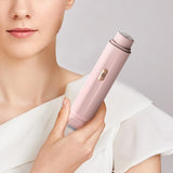 2-in-1 Women's Electric Body Shaver & Facial Trimmer - IPX7 Waterproof, Dual Head with Ceramic Blades, USB Rechargeable(White)