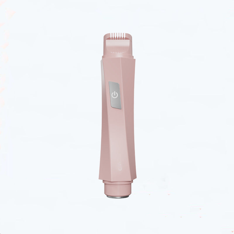 2-in-1 Women's Electric Body Shaver & Facial Trimmer - IPX7 Waterproof, Dual Head with Ceramic Blades, USB Rechargeable(Pink)