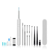 Smart Visual Ear Cleaner with HD WiFi Camera - Gentle Silicone Tips, USB-C Rechargeable Otoscope for Safe Ear Wax Removal(White Premium Edition)