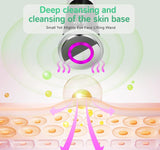 White Multifunctional Facial Beauty Wand with LED Photon Therapy, Hot Compress & Sonic Vibration(White) - Side View