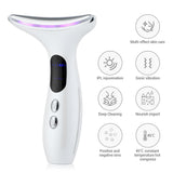 Multi-Function Neck & Face Beauty Device - 4-in-1 LED Light Therapy, EMS Lifting & Anti-Wrinkle Massager(pink)