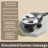 Intelligent 3D Electric Head & Scalp Massager - 7 Massage Techniques, IPX7 Waterproof, Rechargeable(black)
