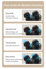 Intelligent 3D Electric Head & Scalp Massager - 7 Massage Techniques, IPX7 Waterproof, Rechargeable(black) - Close-Up Angle