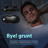 Smart Anti-Snoring Throat Massager - AI-Powered Vibration Sleep Aid, USB-C Rechargeable & Portable(black) - Front View