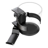 Two desktop clip-on cup holders and headphone hanger - adjustable, non-slip silicone, maximum load 15KG(black) - 45-Degree Angle