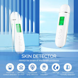 Smart Skin Analyzer with Multi-Function Detection - Measures Hydration, Oil, Elasticity, Skin Age & Fluorescent Agent Test(White) - Front View