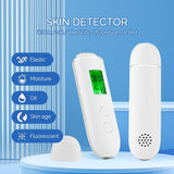 Smart Skin Analyzer with Multi-Function Detection - Measures Hydration, Oil, Elasticity, Skin Age & Fluorescent Agent Test(White) - Top-Down View