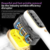 Portable Handheld Garment Steamer & Mini Iron - Smart Temperature Control, Rapid Heating & Powerful Steam for All Fabrics(White) - Front View