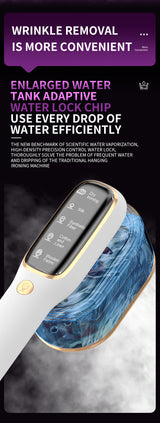 Portable Handheld Garment Steamer & Mini Iron - Smart Temperature Control, Rapid Heating & Powerful Steam for All Fabrics(White) - Rear View