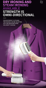 Portable Handheld Garment Steamer & Mini Iron - Smart Temperature Control, Rapid Heating & Powerful Steam for All Fabrics(White) - Close-Up Angle