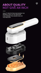 Portable Handheld Garment Steamer & Mini Iron - Smart Temperature Control, Rapid Heating & Powerful Steam for All Fabrics(White) - Extra Image