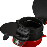 Quick & Easy Multi-Layer Sandwich & Burger Maker with Egg Cooker Plate(red) - Low Angle