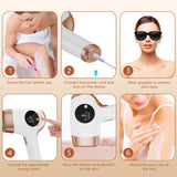 IPL Hair Removal Device - 3-in-1 Permanent Hair Reduction, Skin Rejuvenation & Acne Control(white) - Front View