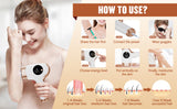 IPL Hair Removal Device - 3-in-1 Permanent Hair Reduction, Skin Rejuvenation & Acne Control(white) - Top-Down View