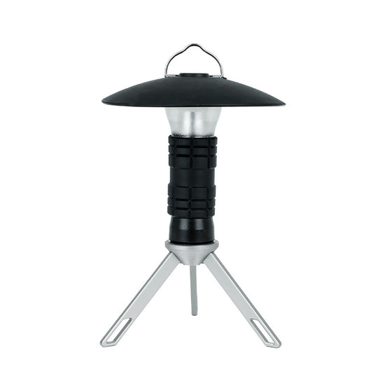 Portable Outdoor Camping Lantern with Tripod Stand, Soft Light Diffuser & USB-C Charging(black)