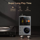 Portable Hi-Res Digital Audio Player - DSD, Dual DAC, Bluetooth 5.0, Expandable Storage(Grey 16GB + 16GB) - Top-Down View