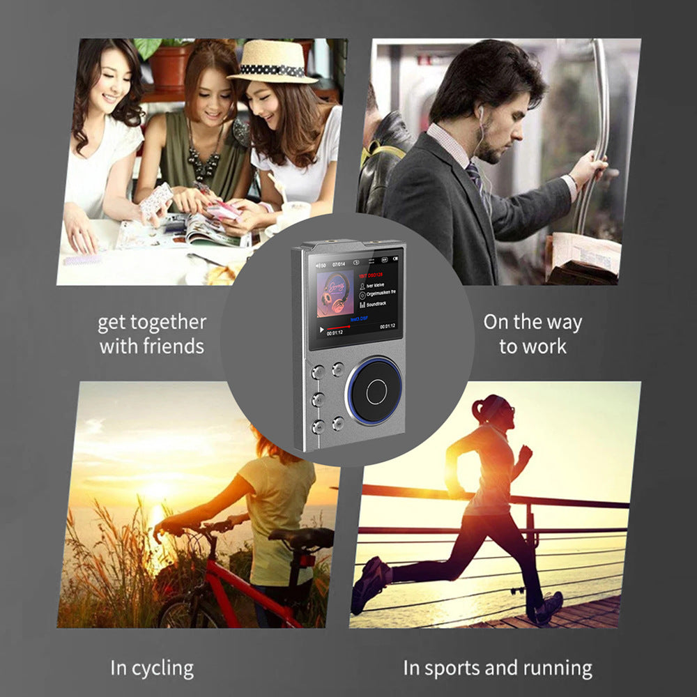 Portable Hi-Res Digital Audio Player - DSD, Dual DAC, Bluetooth 5.0, Expandable Storage(Grey 16GB + 16GB)