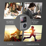 Portable Hi-Res Digital Audio Player - DSD, Dual DAC, Bluetooth 5.0, Expandable Storage(BLACK 16GB + 16GB) - Close-Up Angle