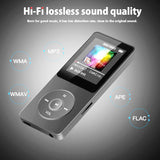 Portable Digital Music Player - Bluetooth 5.4, Hi-Fi Lossless Sound, 8GB Built-in & Expandable Storage(black 8GB) - Front View
