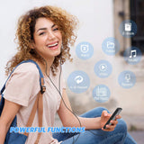 Portable Digital Music Player - Bluetooth 5.4, Hi-Fi Lossless Sound, 8GB Built-in & Expandable Storage(black 32GB) - Rear View