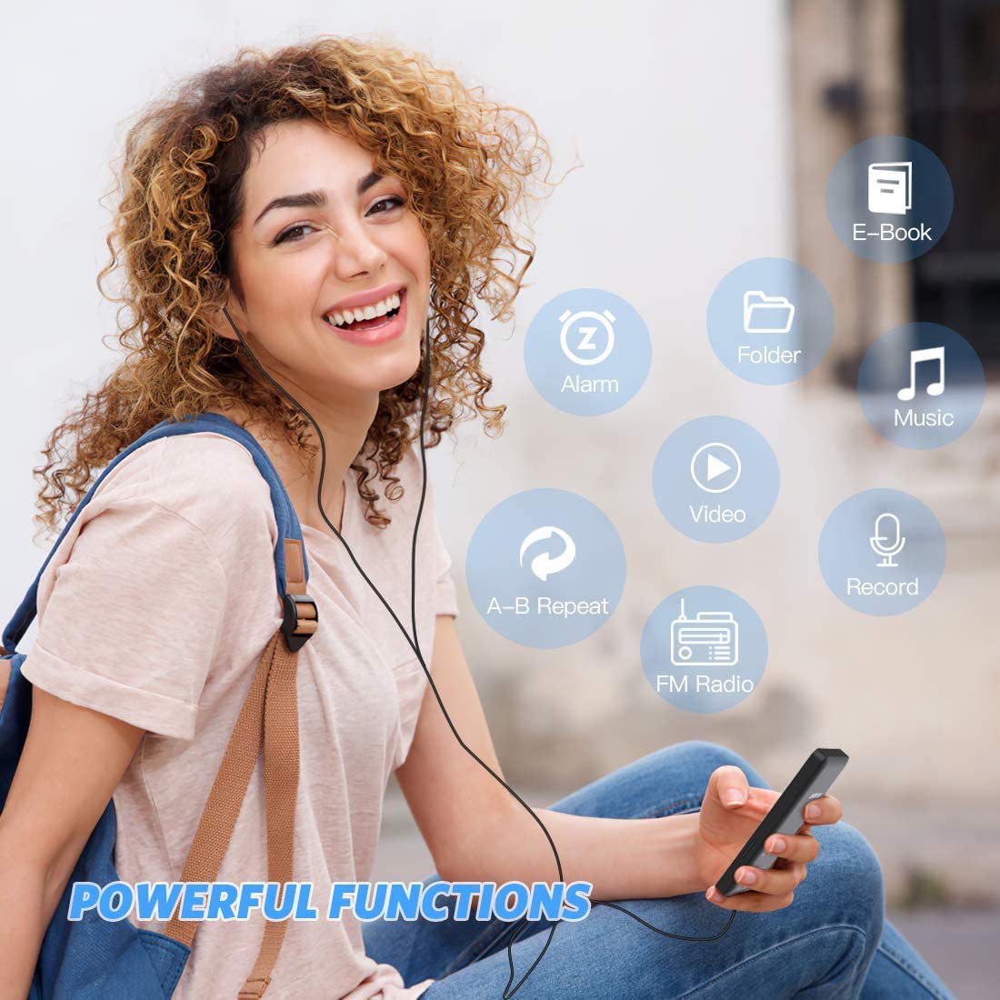 Portable Digital Music Player - Bluetooth 5.4, Hi-Fi Lossless Sound, 8GB Built-in & Expandable Storage(black 64GB)