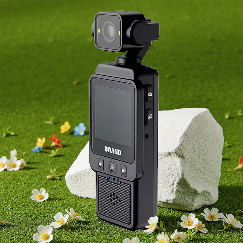 Compact Body Camera with 180? Rotatable Lens, Night Vision, WiFi & Built-in Fill Lights(black)