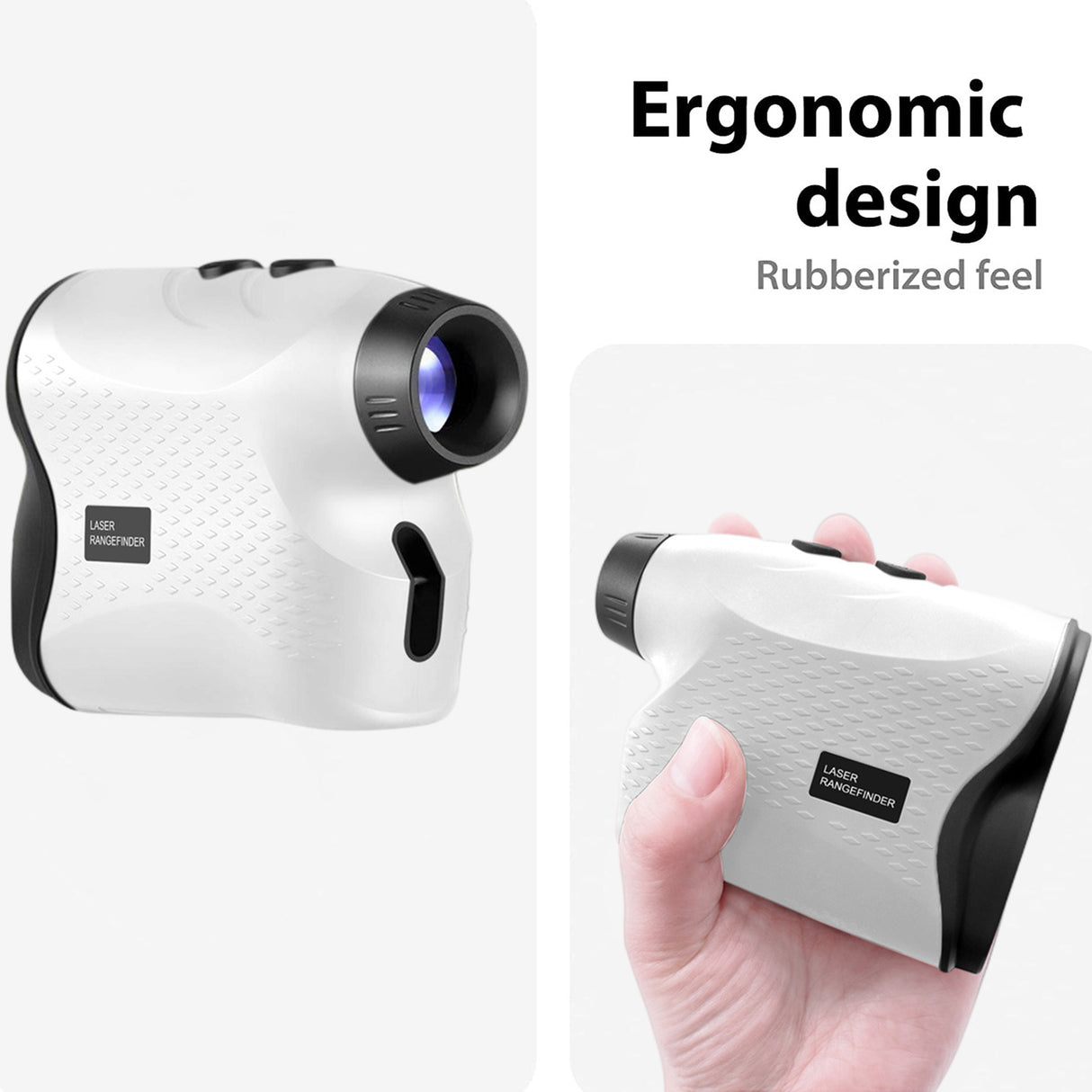 Long Range Laser Rangefinder - 5-500 Yards, Pinpoint Accuracy, Ergonomic Design(White)