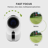 Long Range Laser Rangefinder - 5-500 Yards, Pinpoint Accuracy, Ergonomic Design(White) - Top-Down View