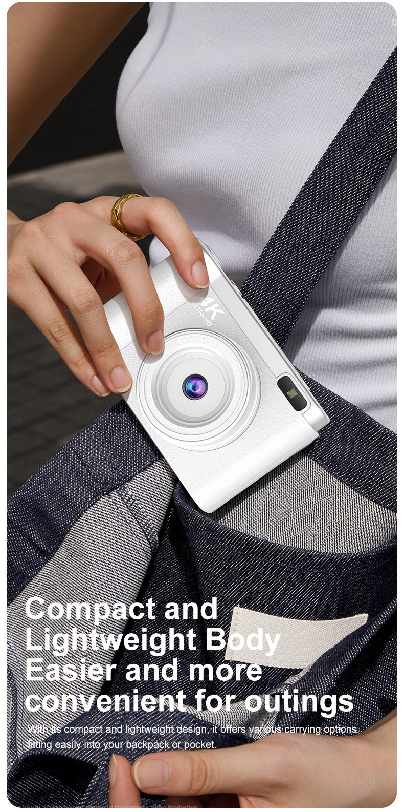 4K Ultra HD Digital Camera - 75MP, 2.8-inch Rotatable Screen, Auto Focus & Built-in Flash(pink)