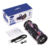 Portable Wireless Speaker - FM Radio, USB/TF Playback, AUX Input, Microphone Support & 2000mAh Battery(Camouflage) - Side View