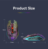 Ergonomic Dual-Mode Wireless Gaming Mouse - Mute Buttons, Adjustable DPI, Rechargeable, Multi-Assist Keys(black) - Close-Up Angle