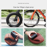 Mini Portable Electric Air Pump - 100 PSI, Digital Display, 50s Fast Inflation, USB Rechargeable(black) - 45-Degree Angle