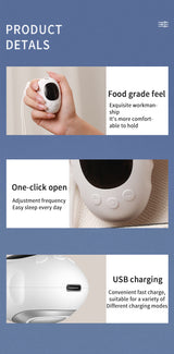 Handheld Microcurrent Sleep Aid Device - USB Rechargeable Pulse Massager for Relaxation & Deep Sleep(White) - Close-Up Angle